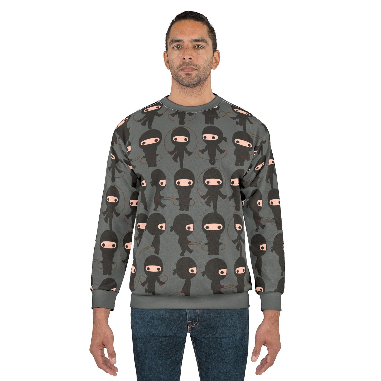 Jump Rope Ninja – All-Over Print Sweatshirt for PE Teachers