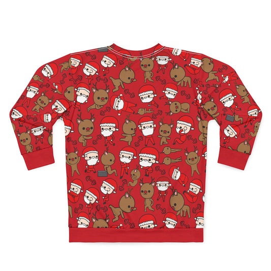 FitMas Sweatshirt – Santa & Reindeer Gym Edition