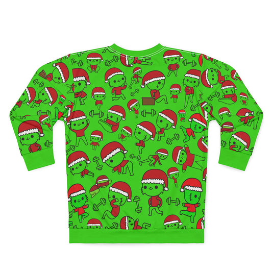 Grinch Gains – All-Over Print Sweatshirt for PE Teachers